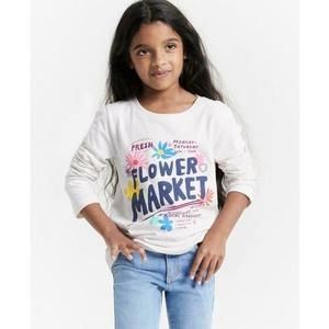 Epic Threads Girls Flower Market T-Shirt, Created for Macy's - Snowfall White
